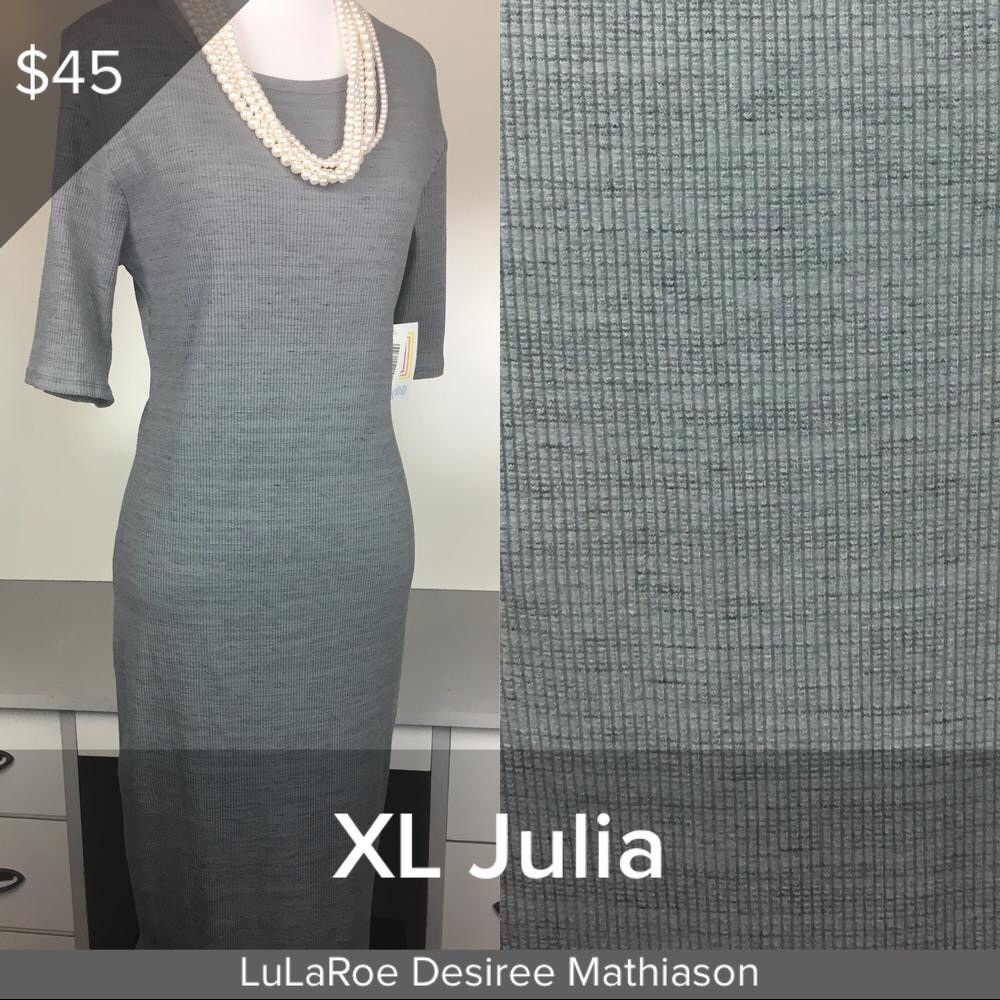 NWT LuLaRoe Julia Dress - Stretchy grey